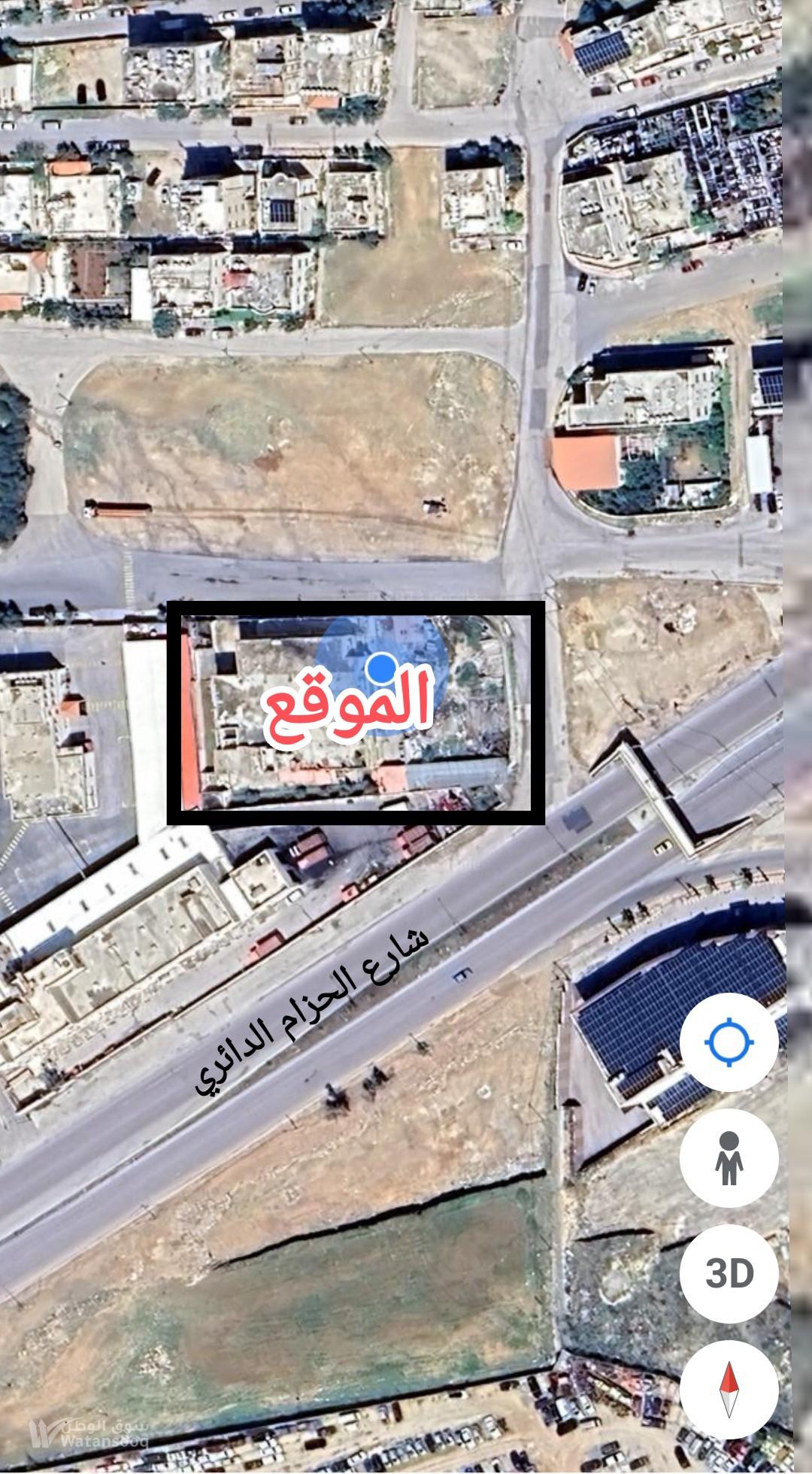 فرصة استثمارية/مبنى للبيع بالإضافة لأرض ملاصقة في موقع استراتيجي مقابل مطار ماركا
